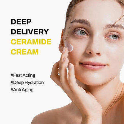 JEU'DEMEURE DermiShuttle DD Cream Deep Hydration Intensive Smoothness Face, Neck and Hand with Peptide, Ceramide, Hyaluronic Acid, Anti Aging Wrinkles Cream, Korean skincare Moisturizer (50g)