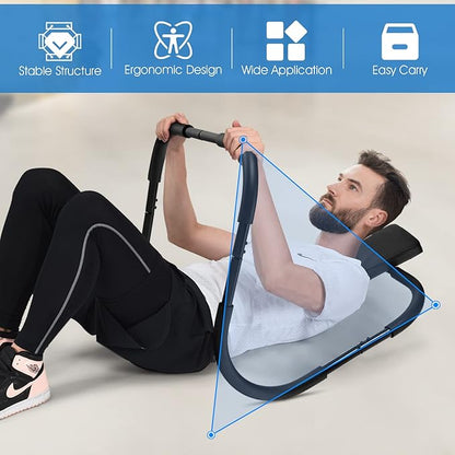 Goplus AB Fitness Crunch, Portable Abdominal Machine Workout Exerciser for Core Strength, Muscle Training, Sit Up AB Trainer for Home, Office, Gym