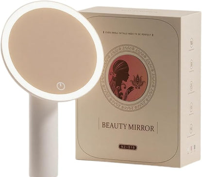 Makeup Mirror with Lights, 10X Magnifying Vanity Mirror, Dimmable Touch Control, Portable Travel & Desk Mirror with Stand, Christmas Birthday Gift for Women Her Girlfriend Wife Mom