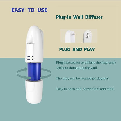 Smart Waterless Aromatherapy Essential Oil Diffuser, Scent Air Machine with Cold-Air Diffusion Tech. Portable Scent Diffuser Plug-in Wall-up to 1000 Sq.Ft Coverage for Large Room, Home,Office