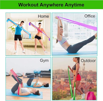 Resistance Bands, Elastic Exercise Bands for Working Out, Physical Therapy, Recovery, Yoga, Pilates, Strength Training