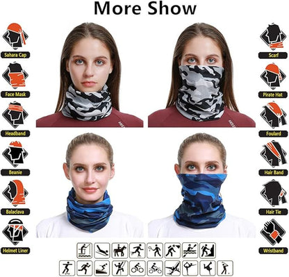 Headband Neck Gaiter Head Wrap Headwear Face Mask Magic Scarf Bandana for Men and Women