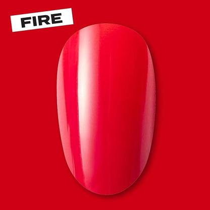 Short Red Press On Nails - Hard Candy Long Lasting Glue On Nails | Short Round False Nails with Real Polish | 24 Nail Kit in 12 Sizes, Strong Glue & Reusable Travel Case Included.
