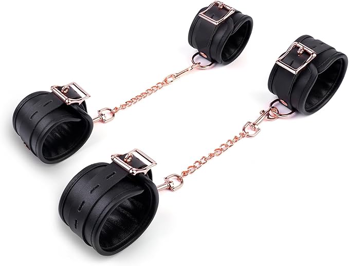 Soft Adjustable Straps Set PU Leather Kit for Hand-Wrist-Ankle Home Gym Sports