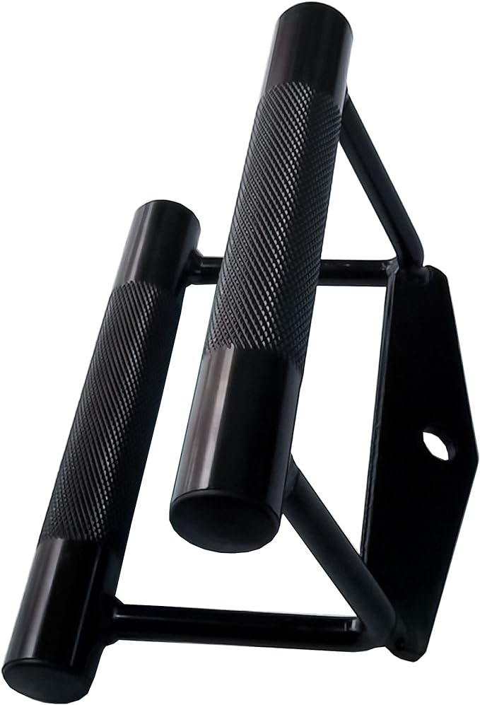 LAT Pull Down Bar, Strength Training Deluxe Single Double D Handle Tricep Rope, V-Shaped Rotating Straight Press Down Bar for Weight Workout, Cable Machine Accessories