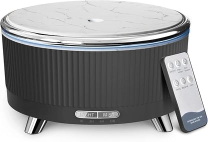 500ML Essential Oil Diffuser: Ultrasonic Aroma Diffuser with Remote Control for Spa Hotel Yoga Room - Humidifier for Bedroom with 7-Color Night Lights & Auto Shut-Off for Nursery/Women Home Relaxation