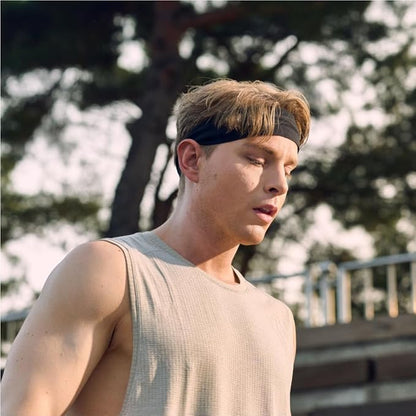 Non-Slip Headband (1 Pack) - Moisture Wicking Sports Sweatband for Men, Women & Youth - Athletic Workout Band for Running, Flag Football, Yoga, Tennis & Helmet Liner