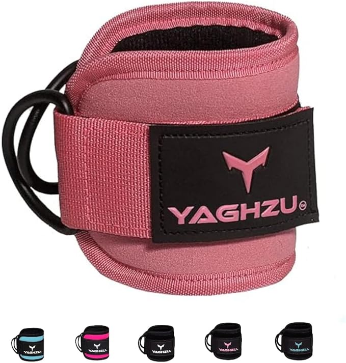 Ankle Straps for Cable Machines Women - Adjustable Gym Ankle Strap for Cable Machine, Neoprene Padded Cable Straps, Durable Leg Strap with Cable Cuff, Glute Kickback Ankle Strap with D Rings