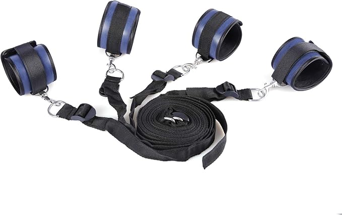 Soft Adjustable Straps Set PU Leather Kit for Hand-Wrist-Ankle Home Gym Sports