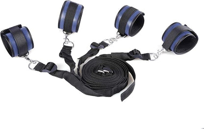 Soft Adjustable Straps Set PU Leather Kit for Hand-Wrist-Ankle Home Gym Sports