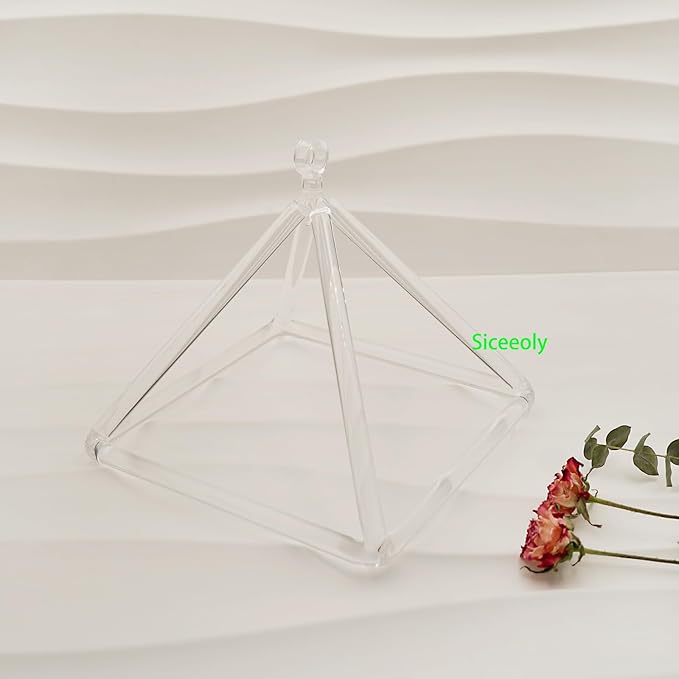 7 Inch Quartz Crystal Singing Pyramid Healing Musical Instrument For Sound Healing Meditation With Crystal Singing Bowl Striker
