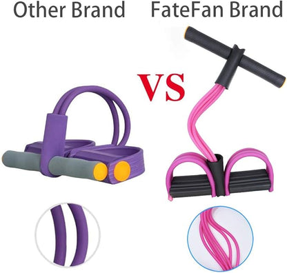 Multifunction Tension Rope, 6-Tube Elastic Yoga Pedal Puller Resistance Band, Natural Latex Tension Rope Fitness Equipment, for Abdomen/Waist/Arm/Leg Stretching Slimming Training