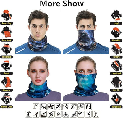 Headband Neck Gaiter Head Wrap Headwear Face Mask Magic Scarf Bandana for Men and Women