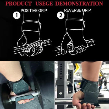 Adjustable Neoprene Padded Wrist straps for Weightlifting,Weight Lifting Straps Gym weight lifting wrist wraps，Gym Accessories for women for Men/Women(Pair)
