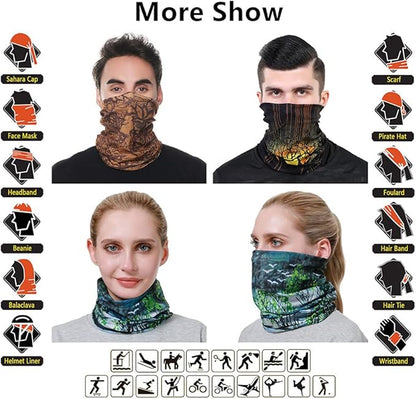 Headband Neck Gaiter Head Wrap Headwear Face Mask Magic Scarf Bandana for Men and Women