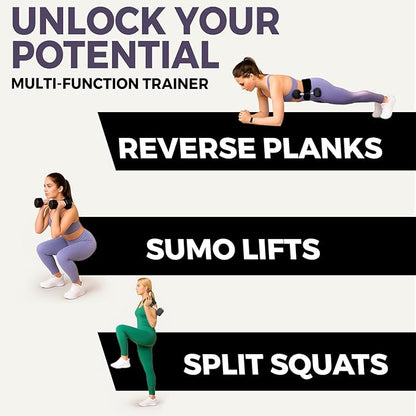 Heavy Duty Hip Thrust Belt with Comfortable Non-Slip Padding for Hip Protection – Effective Glute Builder & Booty Belt for Dumbbells, Kettlebells, Plates – Suited for Home, Gym, On-the-Go Workouts