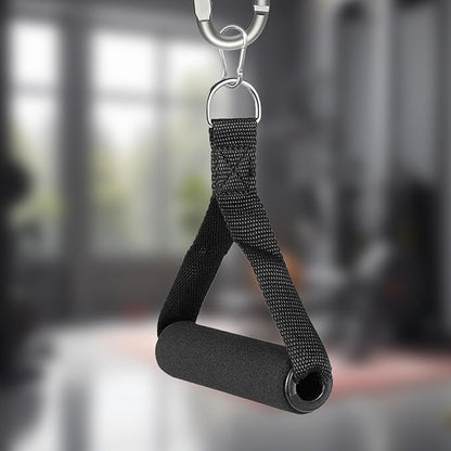 4pack Resistance Band Handles, Heavy Duty Exercise Handles, Rope Handle with 4 Carabiners, Workout Bands with Handle for Cable Machine Attachment
