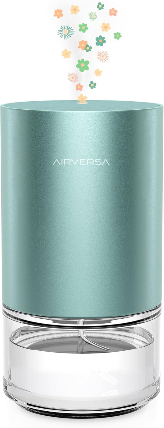 Essential Oil Diffuser Waterless Aromatherapy Diffusers for Home Large Room, Bedroom, Car, Office, Desk, Battery Operated, Small Diffuser for Pure Scent, 100mL Capacity, AN9 (Mint)