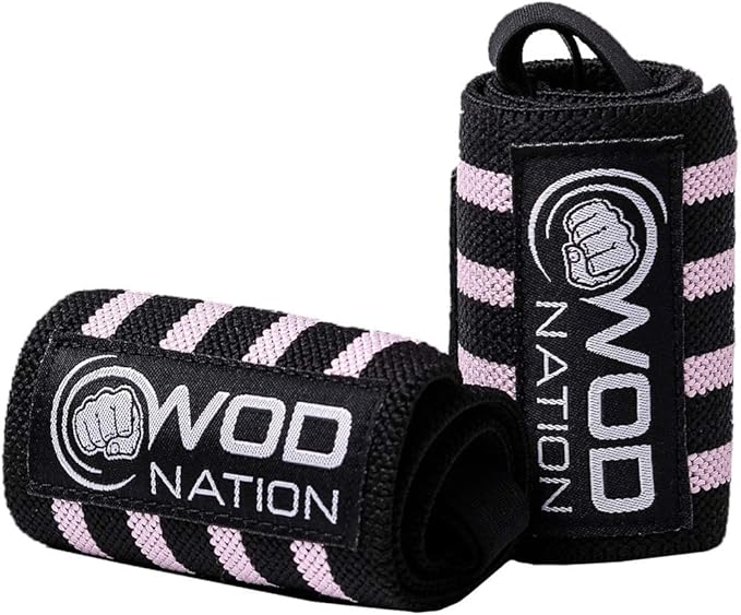 WOD Nation Wrist Wraps for Weightlifting & Strength Training – Professional Gym Straps w/Thumb Loop for Men & Women