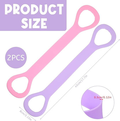 2Pcs Figure 8 Resistance Band, Elastic Bands for Working Out, Stretch Bands Foot, Leg, Hand Stretcher, Arm Exerciser Portable Home Office Elastic Ropes for Yoga Pilates Stretching