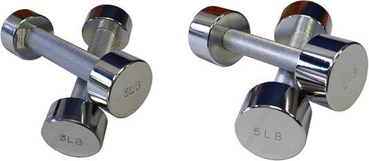 Ader Chrome Beauty Dumbbell Set 3, 5lb