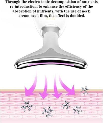Face Neck Tool for Skin Care, Electric Neck Face Lifting Device for Wrinkle Removal (White)
