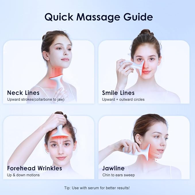 Facial and Neck Massager- Skin Care & Wrinkle Reducer - Face Sculpting Tool and Neck Skin Care Massager