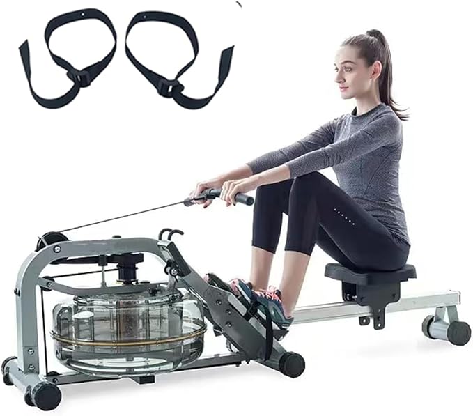 Concept 2 Rower Accessories Foot Pedal Fixed Straps Workout Machine Parts Sunny Health Replacement Cable Multi Function Adjustable Nylon Bicycle Binding Elliptical Treadlife Fitness （2pcs Black）