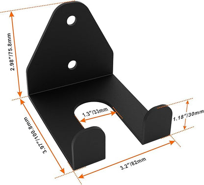 Olympic Barbell Hanger,Garage Gym Bar Wall Rack,Vertical Barbell Mount Rack,Single Barbell Holder Wall Mount,Space Saving Commercial or Home Gym Accessory,Holds 33mm Bar (1 hook black)