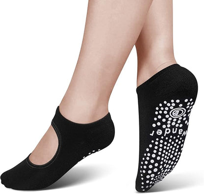 Yoga Socks Non Slip Skid Socks with Grips Pilates Ballet Barre Socks for Women