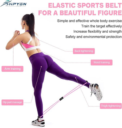 HPYGN Resistance Bands, Figure 8 Exercise Bands for Women Men, 8 Shaped Resistance Bands for Arms, Chest Expander, Yoga Gym Fitness Pulling Rope 8 Word Elastic for Exercise Muscle Training Tubing