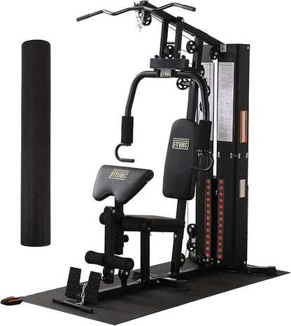 Fitvids Home Gym, Workout Equipment with Leg Press, Exercise Equipment for Home with Pulley System, Home Gym Equipment for Full