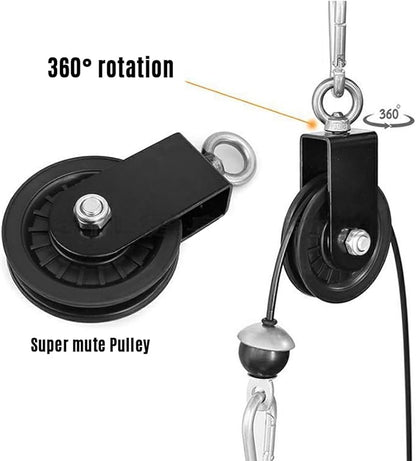 ZJchao Pulley System Gym, Fitness Pulley Cable System Cable Pulley System Gym Pulley System for Home Gym Cable Pulley System Home Gym for Gym Equipment, Ladder Lift, DIY Home Projects