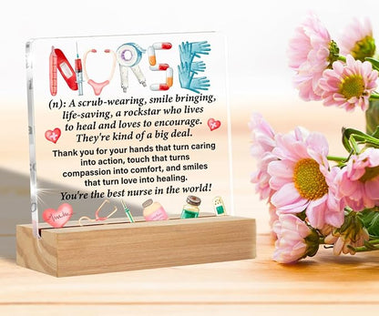 Nurse Gifts for Women, Best Nurse Gifts, Nurse Thank You Gifts Nursing Gifts Nurse Acrylic Desk Plaque Sign 4 x 4 Inches