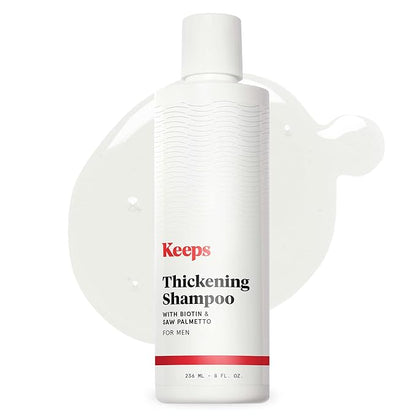 Keeps Hair Loss Shampoo For Men - Mens Shampoo for Fuller, Thicker Looking Hair - Thinning & Hair Growth Product - DHT Blocker - Infused with Biotin, Caffeine & Saw Palmetto - 8 oz