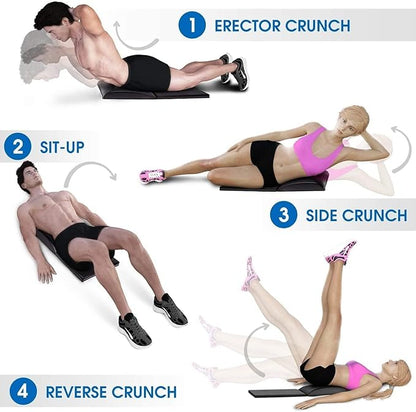 Yes4All Ab Exercise Mat Tailbone & No Tailbone, Foldable Abdominal Sit Up Support Pad, Abs Workout Equipment for Core Training and Lower Back