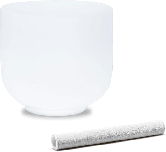 ALIOTH 6" A Note Crystal Singing Bowl Third Eye Chakra with Suede Mallet for Meditation, Yoga, Chakra Healing & Sound Therapy