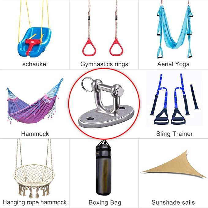 BeneLabel Wall Ceiling Mount Bracket for Suspension Strap Trainer, 2800lb Capacity, Body Weight Strength Training Systems, Aerial Yoga Swing, Resistance Band,Hammock,Battle Rope, Boxing Equipment
