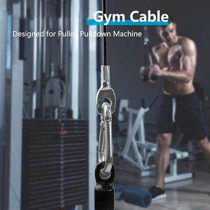 LFJ Replacement Gym Cable with Stopper Ball Fitness Pulley Cable Steel Wire Rope for Cable Machine Home Gym Weight Lift Pulley System