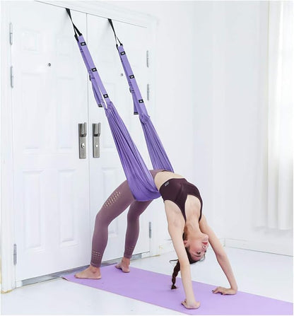 Leg Stretcher Strap, Stretching Equipment with Door Anchor Flexibility Trainer Backbend Assist for Dance Aerial Yoga Ballet Leg Stretching Exercise