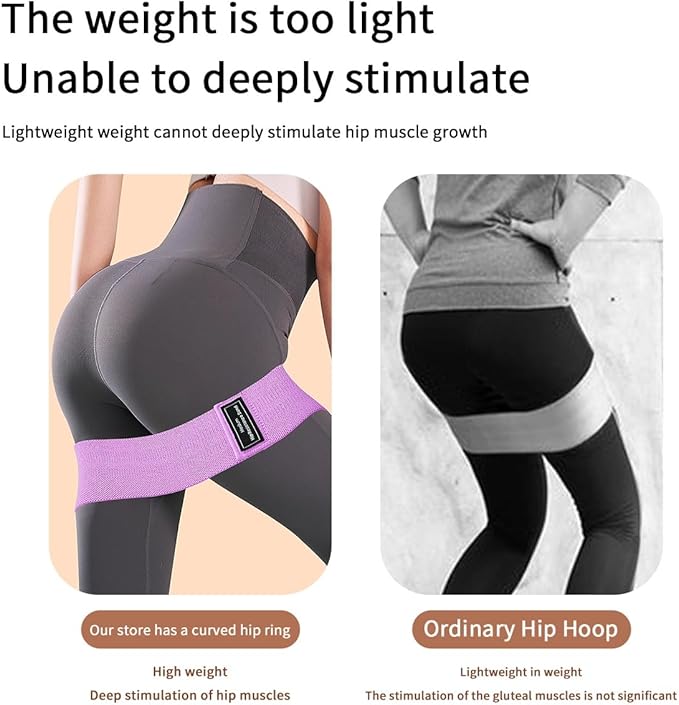 Ocdin Fabric Pedal Resistance Band with Handle, 4 Yoga Starter Set of Stretch Exercise Workout Bands, Unisex Anti-Broken Ab and HIPS Training Elastic Rope