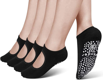 Yoga Socks Non Slip Skid Socks with Grips Pilates Ballet Barre Socks for Women