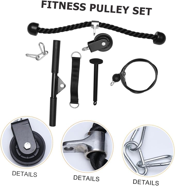 Milisten Equipment Pulley Cable Attachment Workout Equipment Home Gym Accessory Kit