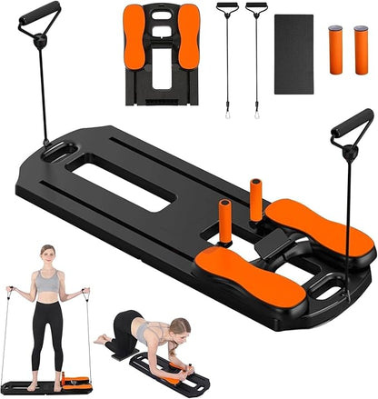 Pilates Board, 2025 Pilates Reformer Set, 5 in 1 Multifunctional Abdominal Board, Portable Ab Core Trainer, Foldable Pilates Reformer Board for Home