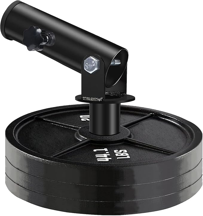 T Bar Row Landmine Attachment for 1" 2" Olympic Barbell Bars, 360° Swivel Landmine Base for Back or Full-Body Workout Home Gym Equipment