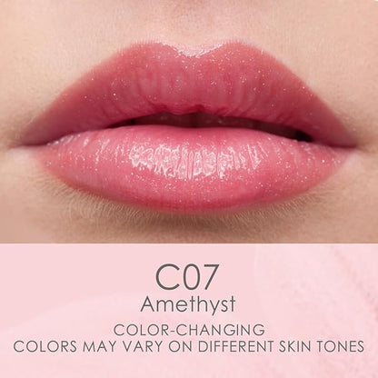 CATKIN Lip Balm Tinted Color Changing Lipstick Ultra Hydrating Lip Moistrurizer Lip Care with Vitamin E Nourishing For Cracked & Dry Lips 0.12 oz C07 Amethyst