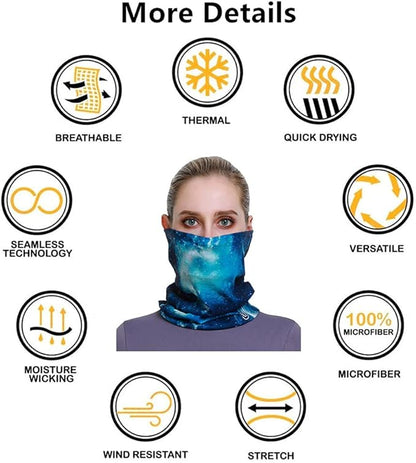 Headband Neck Gaiter Head Wrap Headwear Face Mask Magic Scarf Bandana for Men and Women