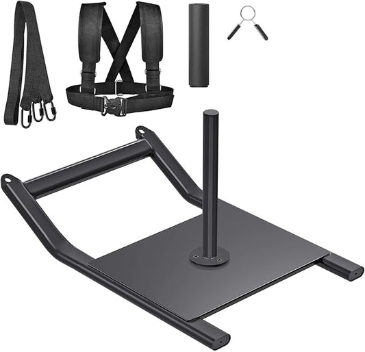 Kipika Weight Sled, Workout Sled, Fitness Strength Training Sled, Speed Training Sled for Athletic Exercise, Speed Improvement, Easily Through Obstacles, Suitable for 1" & 2" Weight Plate