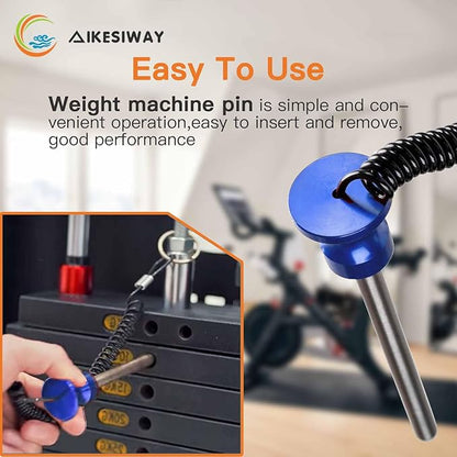 Universal Magnetic Weight Stack Pin with Pull Rope - Heavy Duty Gym Pin for Weight Stack Machines | Commercial & Home Gym Accessories | Replacement Weight Pins for Strength Training Equipment