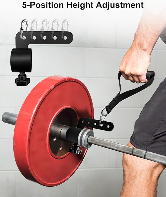 Belt Squat Bar Machine Attachment Compatible with 2 Inch Olympic Barbell Bar, Landmine D-Handle Cable T Bar for Squat Rack Home, with Exercise Handle